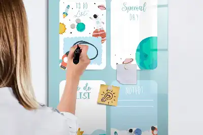 Magnetic writing board galaxy planner