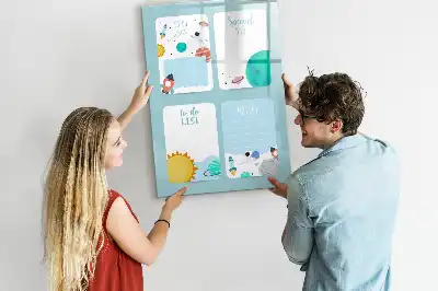 Magnetic writing board galaxy planner