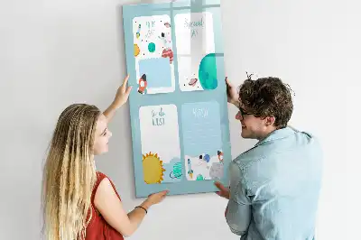 Magnetic writing board galaxy planner