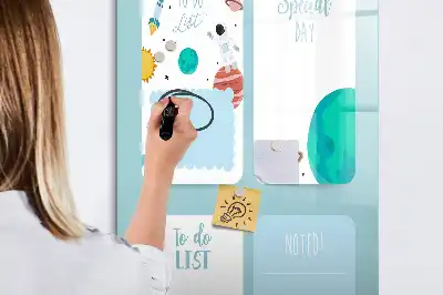 Magnetic writing board galaxy planner