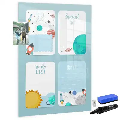 Magnetic writing board galaxy planner