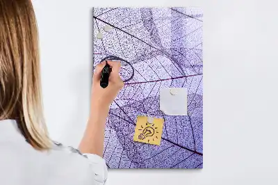 Magnetic erase board Leaf texture