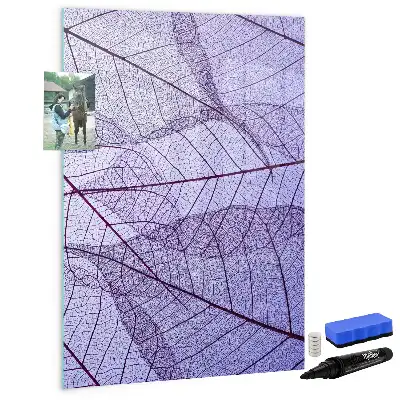 Magnetic erase board Leaf texture