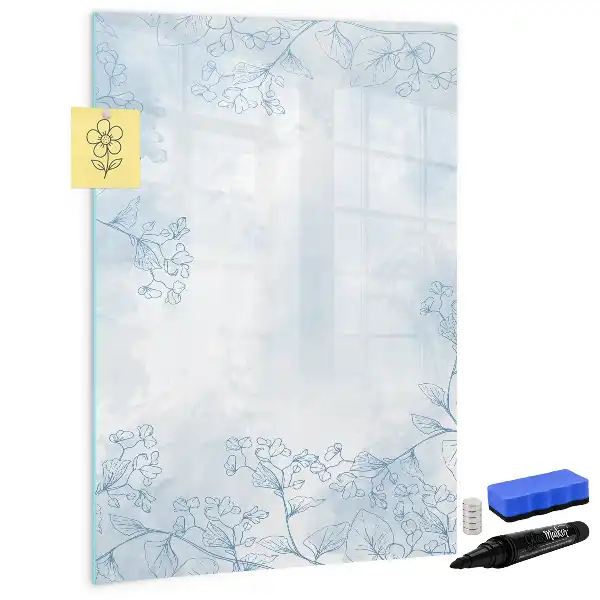 Magnetic erase board flower sketch design
