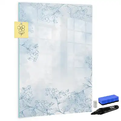 Magnetic erase board flower sketch design