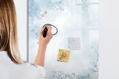 Magnetic erase board flower sketch design
