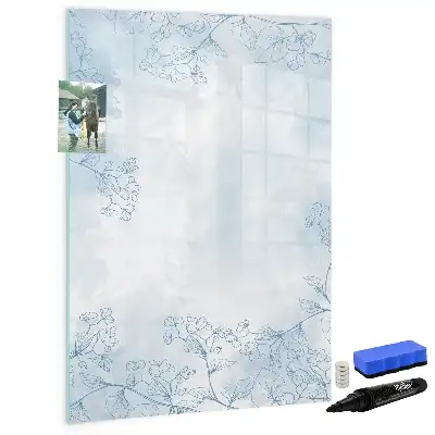 Magnetic erase board flower sketch design