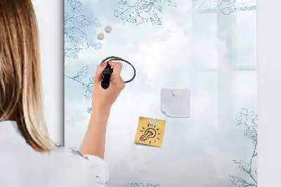 Magnetic erase board flower sketch design