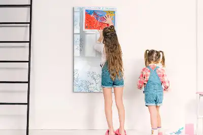 Magnetic erase board flower sketch design