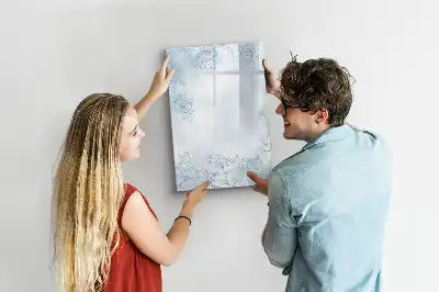 Magnetic erase board flower sketch design