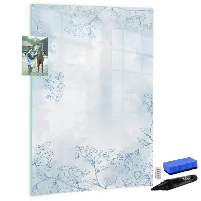 Magnetic erase board flower sketch design