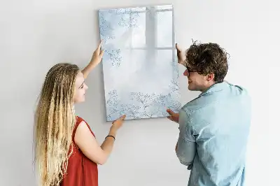 Magnetic erase board flower sketch design