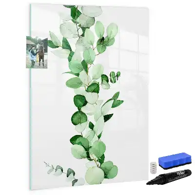Magnetic writing board reed leaves design