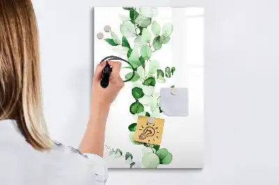 Magnetic writing board Reed leaves