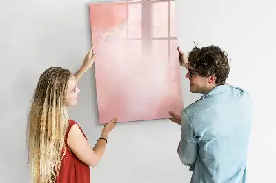 Magnetic dry erase board pink marble design