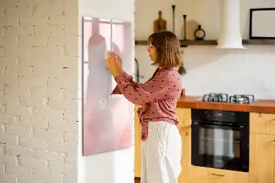 Magnetic dry erase board pink marble design