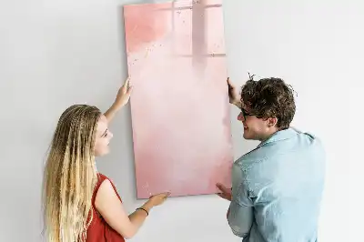 Magnetic dry erase board pink marble design
