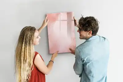 Magnetic dry erase board pink marble design