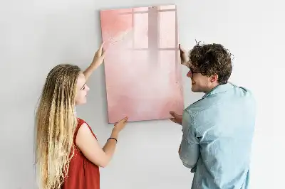 Magnetic dry erase board pink marble design