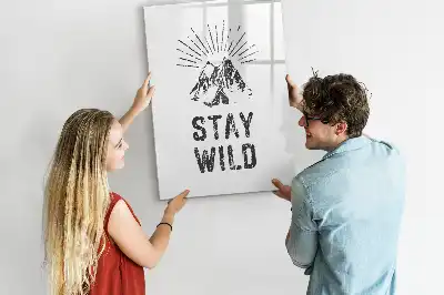 Magnetic writing board wild mountains design