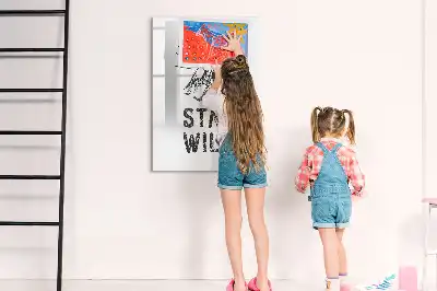 Magnetic writing board wild mountains design