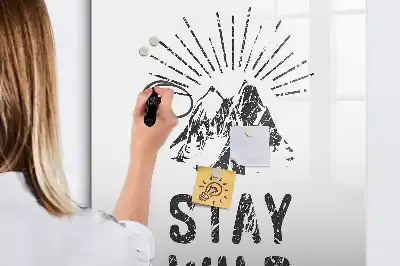 Magnetic writing board wild mountains design