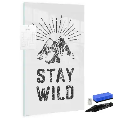 Magnetic writing board wild mountains design