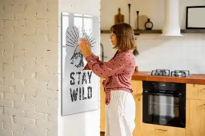 Magnetic writing board wild mountains design