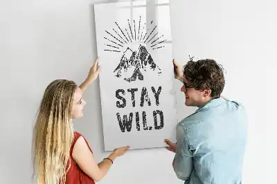Magnetic writing board wild mountains design