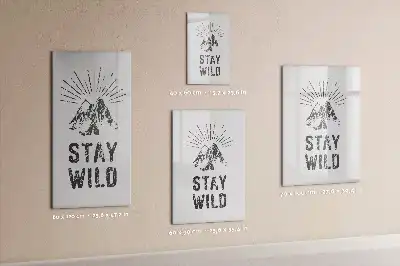 Magnetic writing board wild mountains design