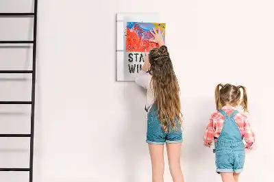 Magnetic writing board wild mountains design