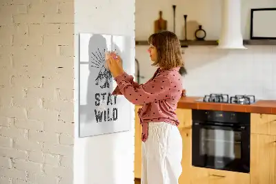Magnetic writing board wild mountains design