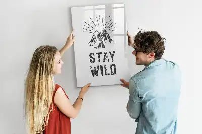 Magnetic writing board wild mountains design