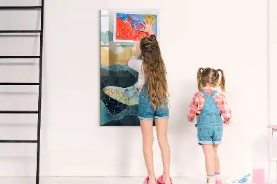 Magnetic writing board marble whale design