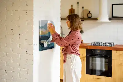 Magnetic writing board marble whale design