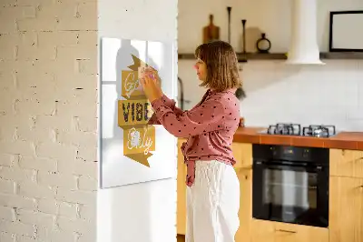 Magnetic writing board Good vibes only design