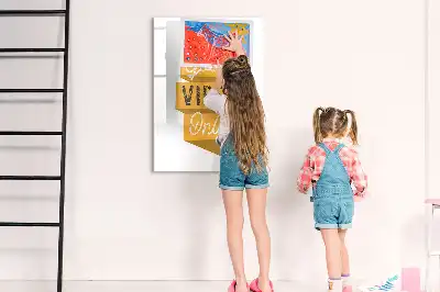 Magnetic writing board Good vibes only design