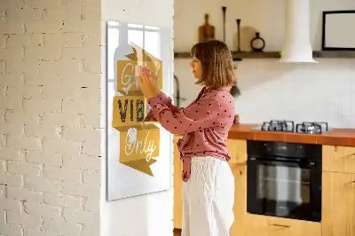 Magnetic writing board Good vibes only design