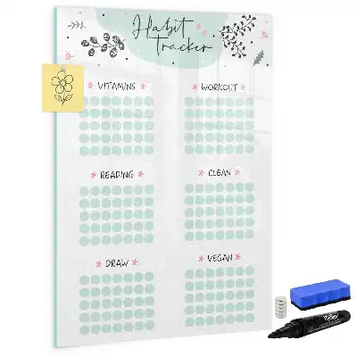 Magnetic erase board Habit tracker