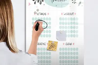 Magnetic erase board Habit tracker
