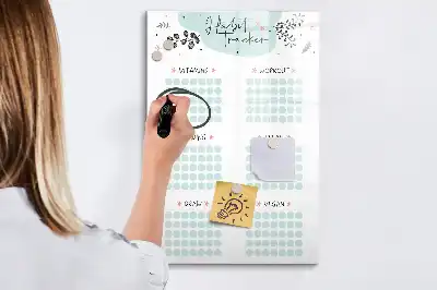 Magnetic erase board Habit tracker