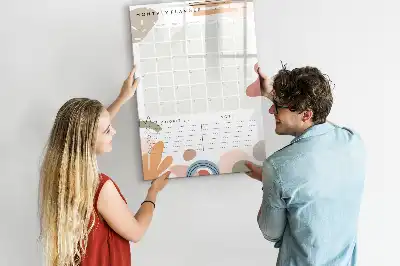 Monthly planner magnetic erase board