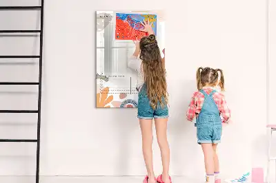 Monthly planner magnetic erase board