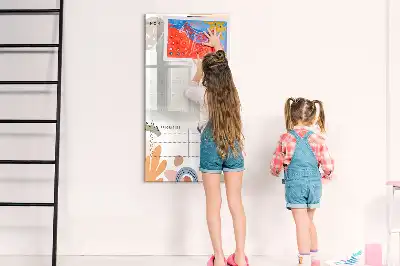 Monthly planner magnetic erase board