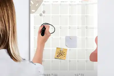 Monthly planner magnetic erase board
