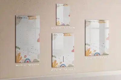 Monthly planner magnetic erase board