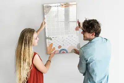 Monthly planner magnetic erase board