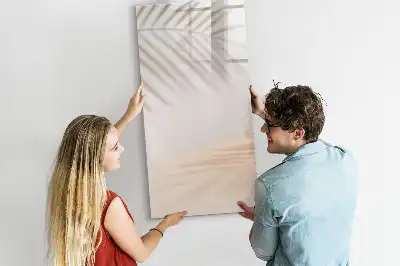 Magnetic writing board palm leaf shadow design