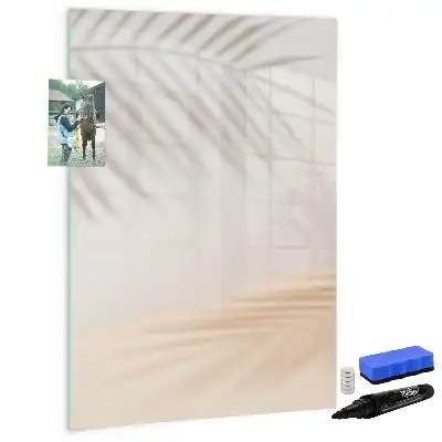 Magnetic writing board palm leaf shadow design