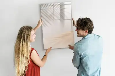 Magnetic writing board palm leaf shadow design